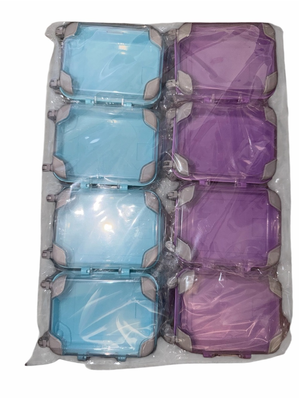 Mini suitcases perfect for party favors Barbie dolls - Blue & Purple Set